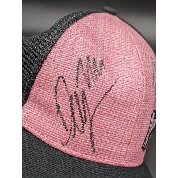 Pink and Black UA Sportswear ESPN X Games Snapback Cap Trucker Hat 2 Signatures - Picture 6 of 9